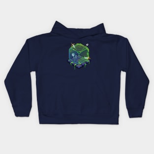 Dungeon Gelatinous Slime Cube 8 Bit Retro Pixel Art Kids Hoodie